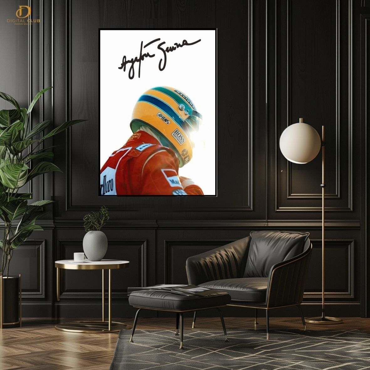 Ayrton Senna - F1 Car - Premium Wall Art