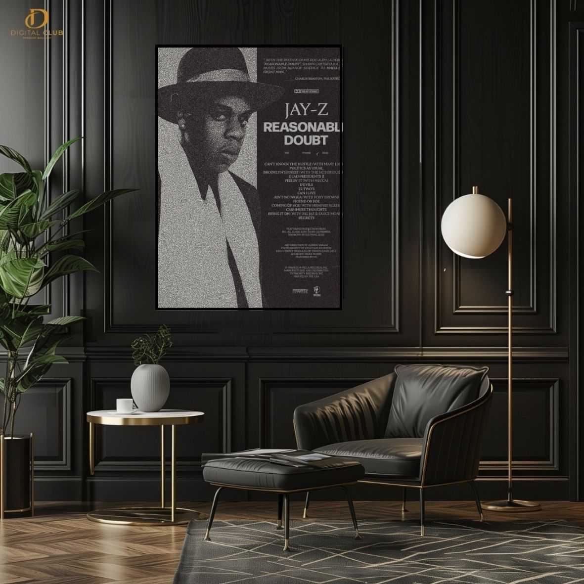Jay z 3 - Music Artist - Premium Wall Art