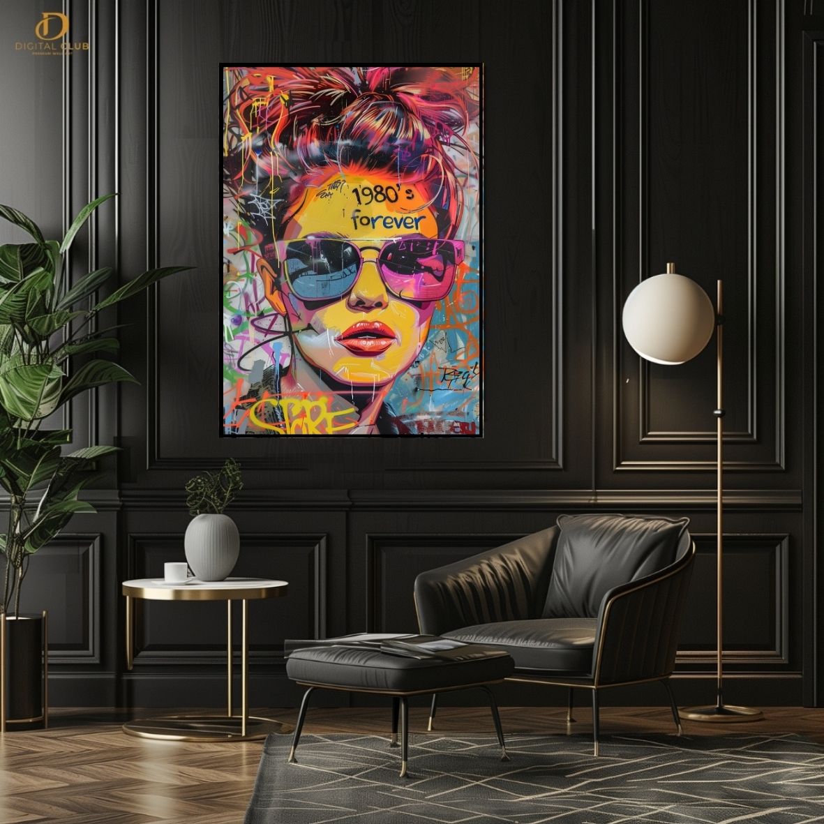 1980 Girl - Pop Art - Premium Wall Art