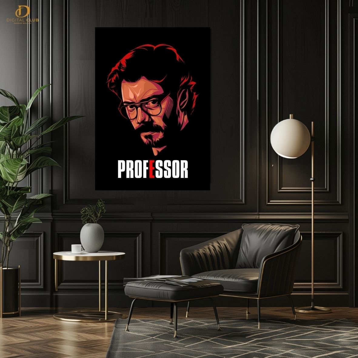 MONEY HEIST PROFESSOR - MOVIE- Premium Wall Art