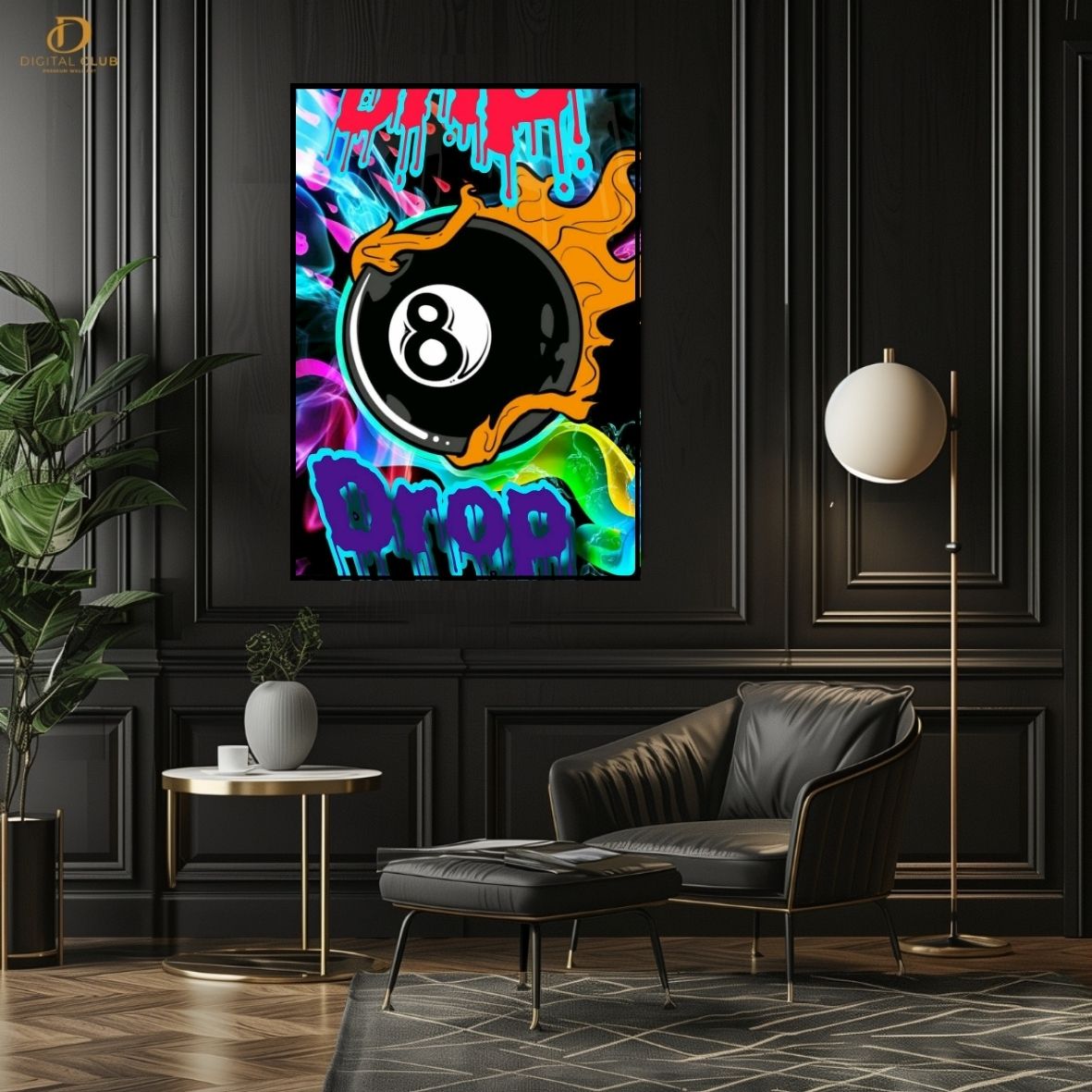 8 Ball Artwork- Snooker -Premium Wall Art
