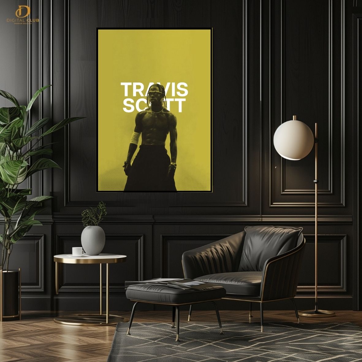 Travis Scott 6 -Music Artist- Premium Wall Art