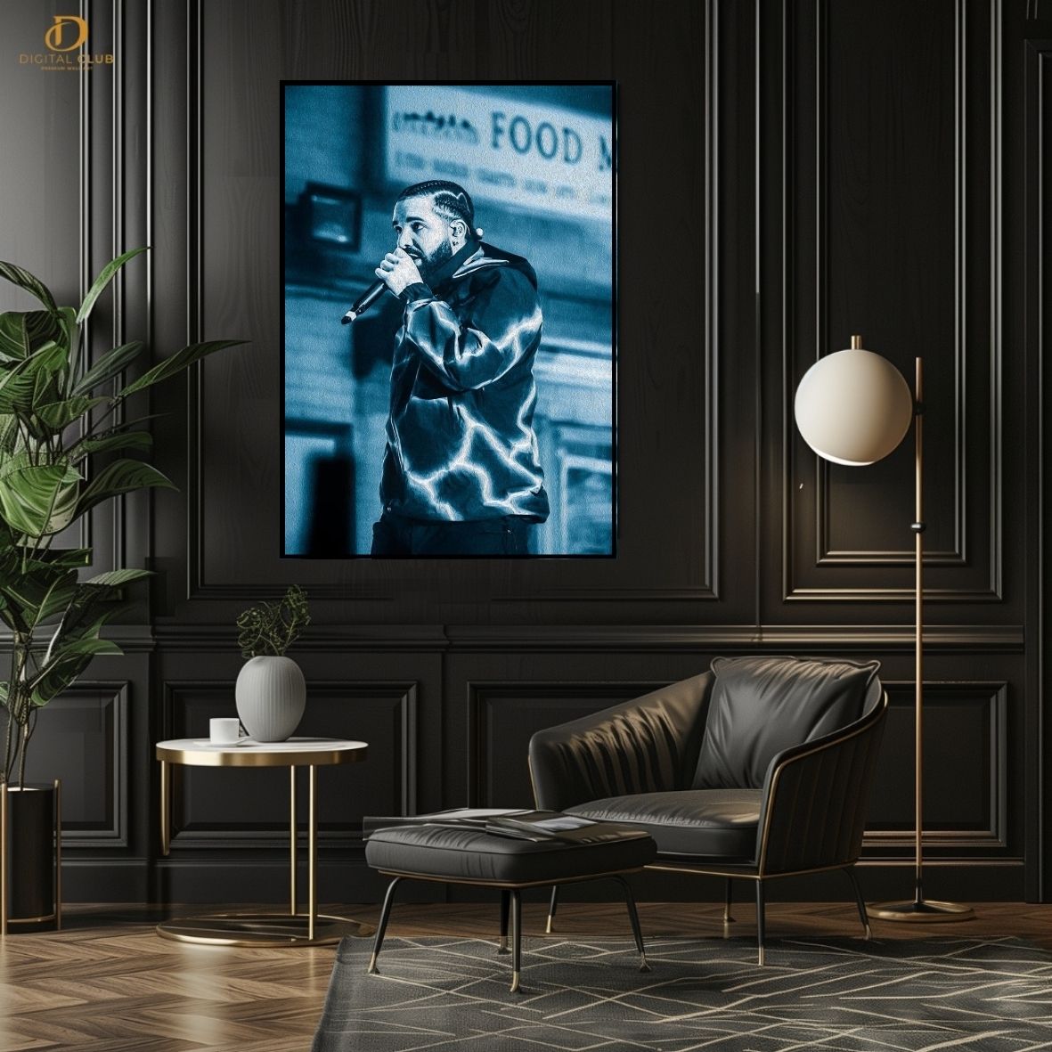 Drake Graham Singing - Music- Premium Wall Art