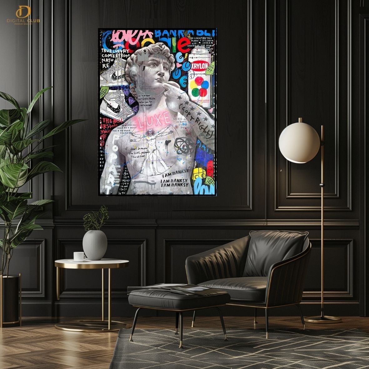 Bansky Statue - Pop Art - Premium Wall Art