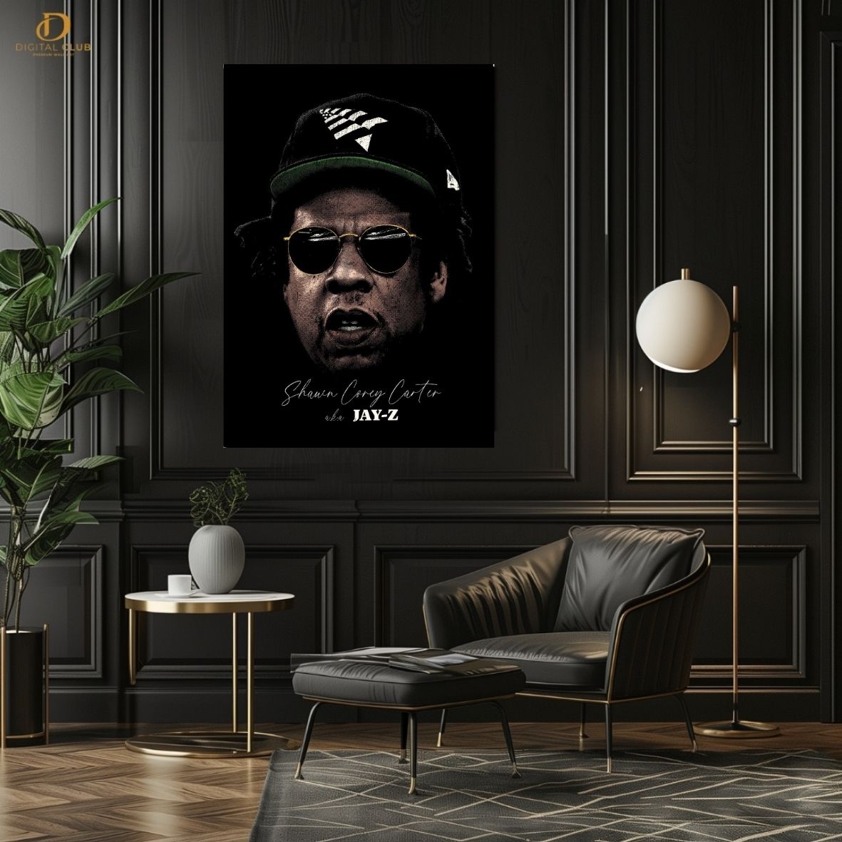 Jay z Graphic - Music Artist - Premium Wall Art