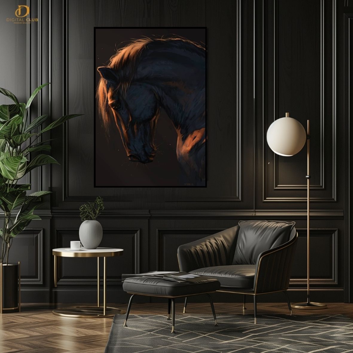 Horse Artwork 21- Animal-Premium Wall Art