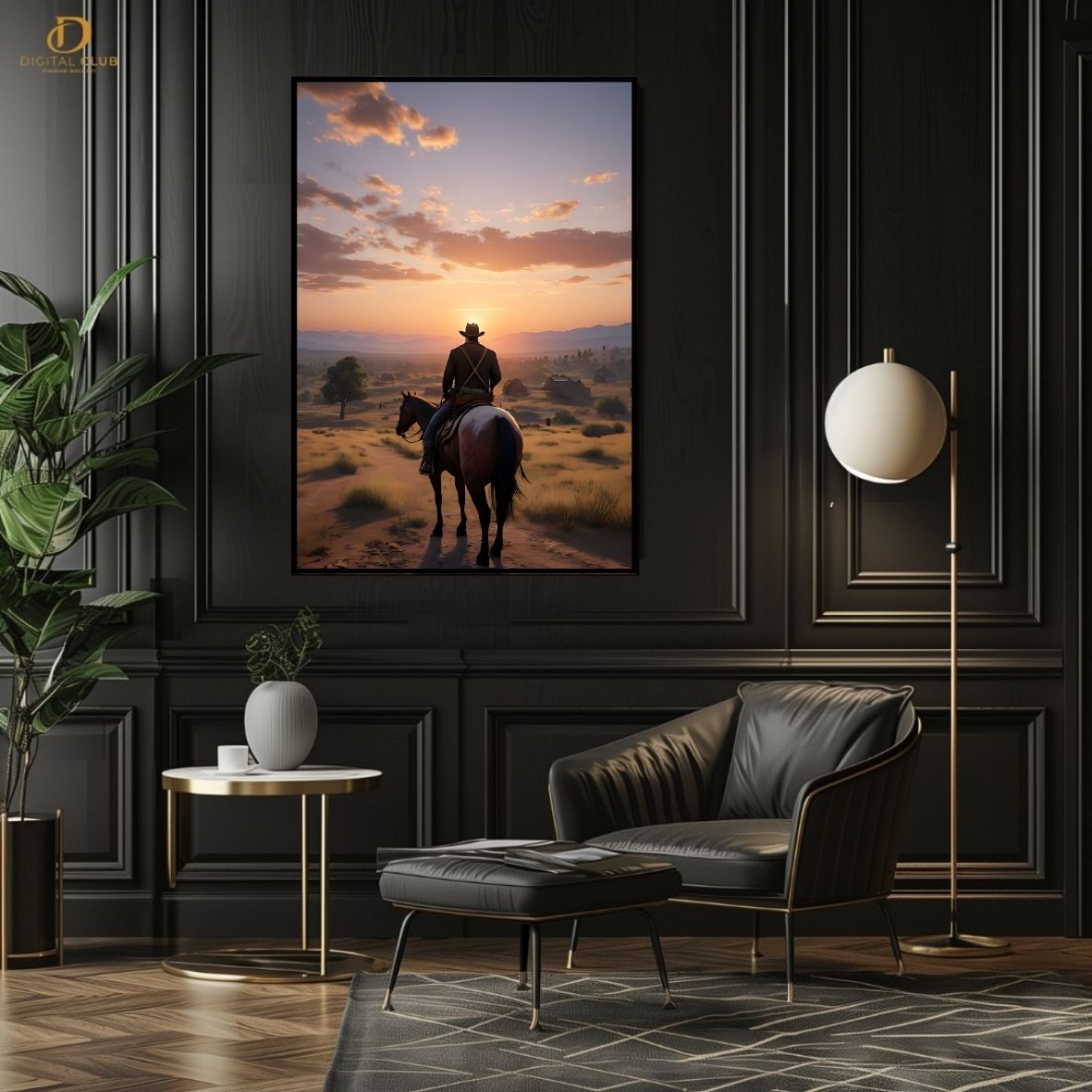 Cowboy Horse - Gaming- Premium Wall Art - Art Digital Club