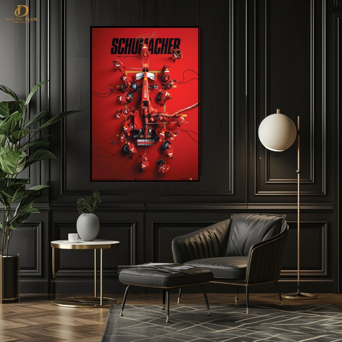 Schumacher- F1 Car - Premium Wall Art