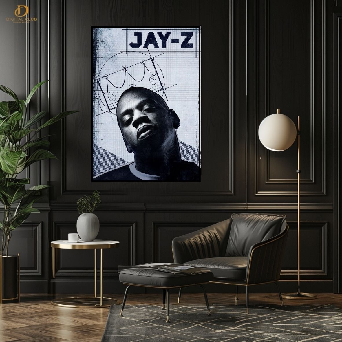 Jay-Z Artwork - Music Artist - Premium Wall Art