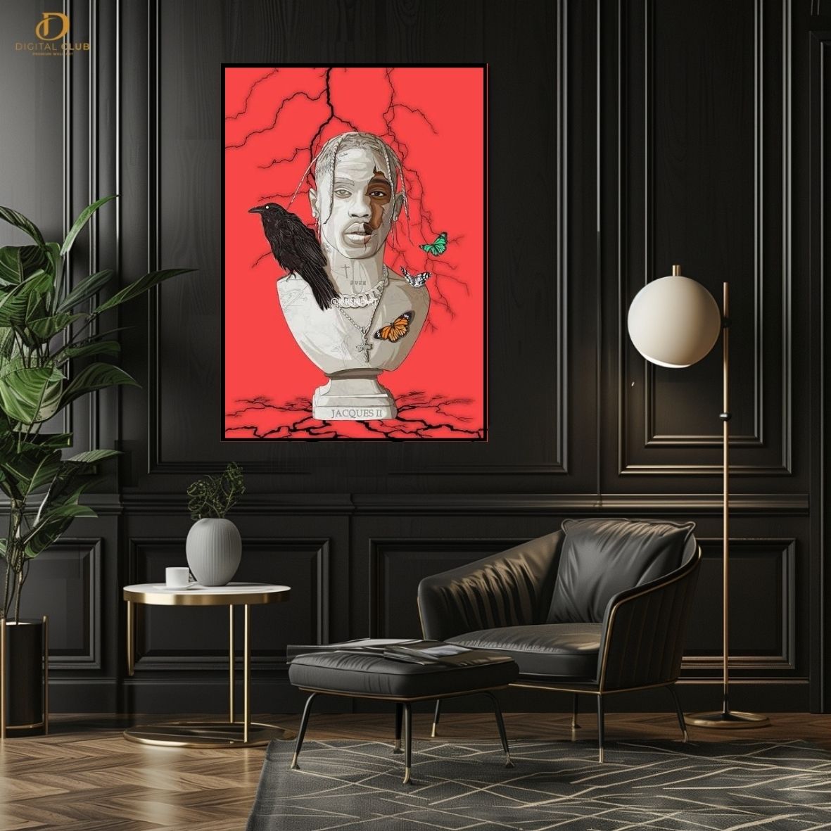 Travis Scott 5 "Vector" -Music Artist- Premium Wall Art