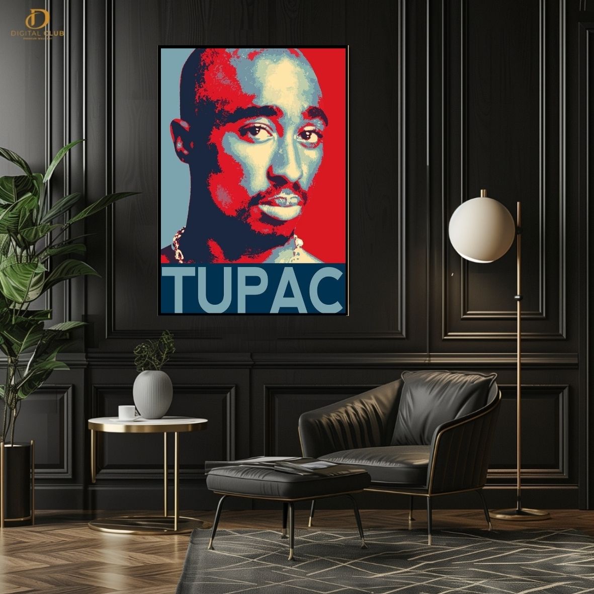 Tupac - Music Artist - Premium Wall Art
