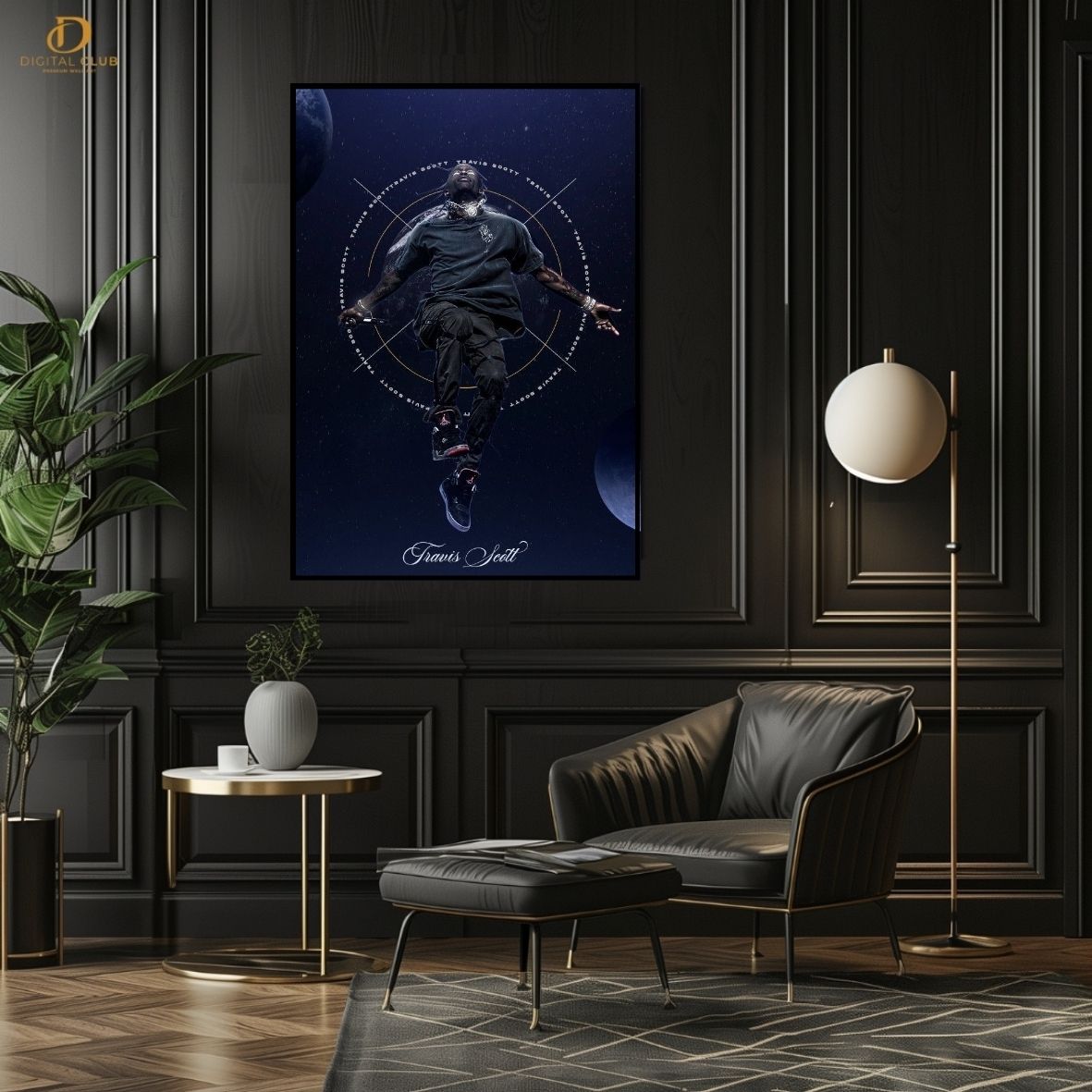 Travis Scott "Graphic 2" -Music Artist- Premium Wall Art