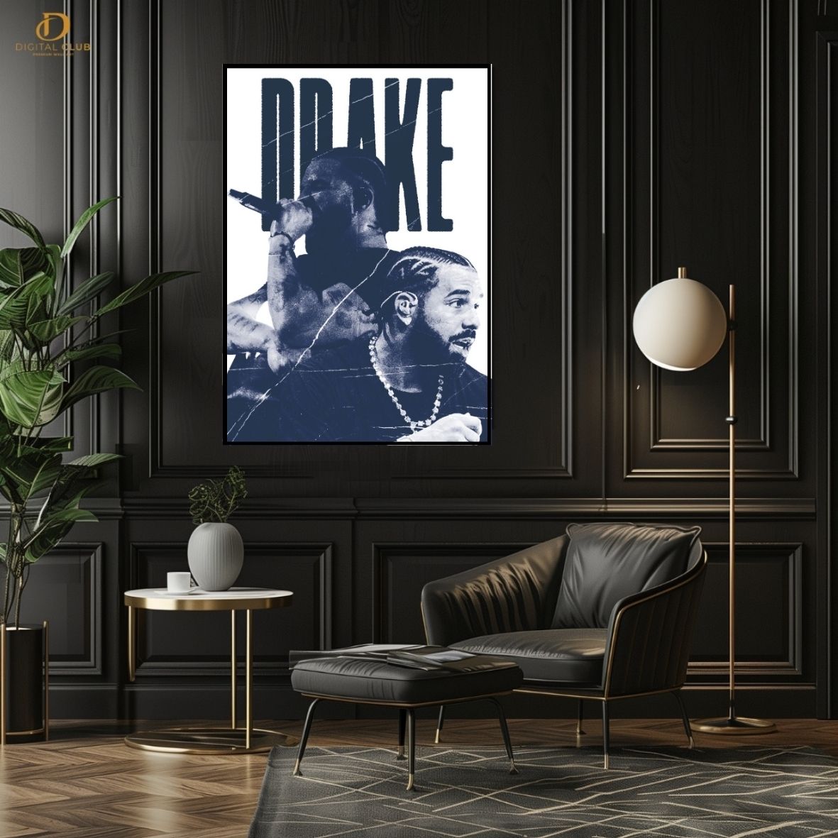 Drake Graphic- Music Artist- Premium Wall Art