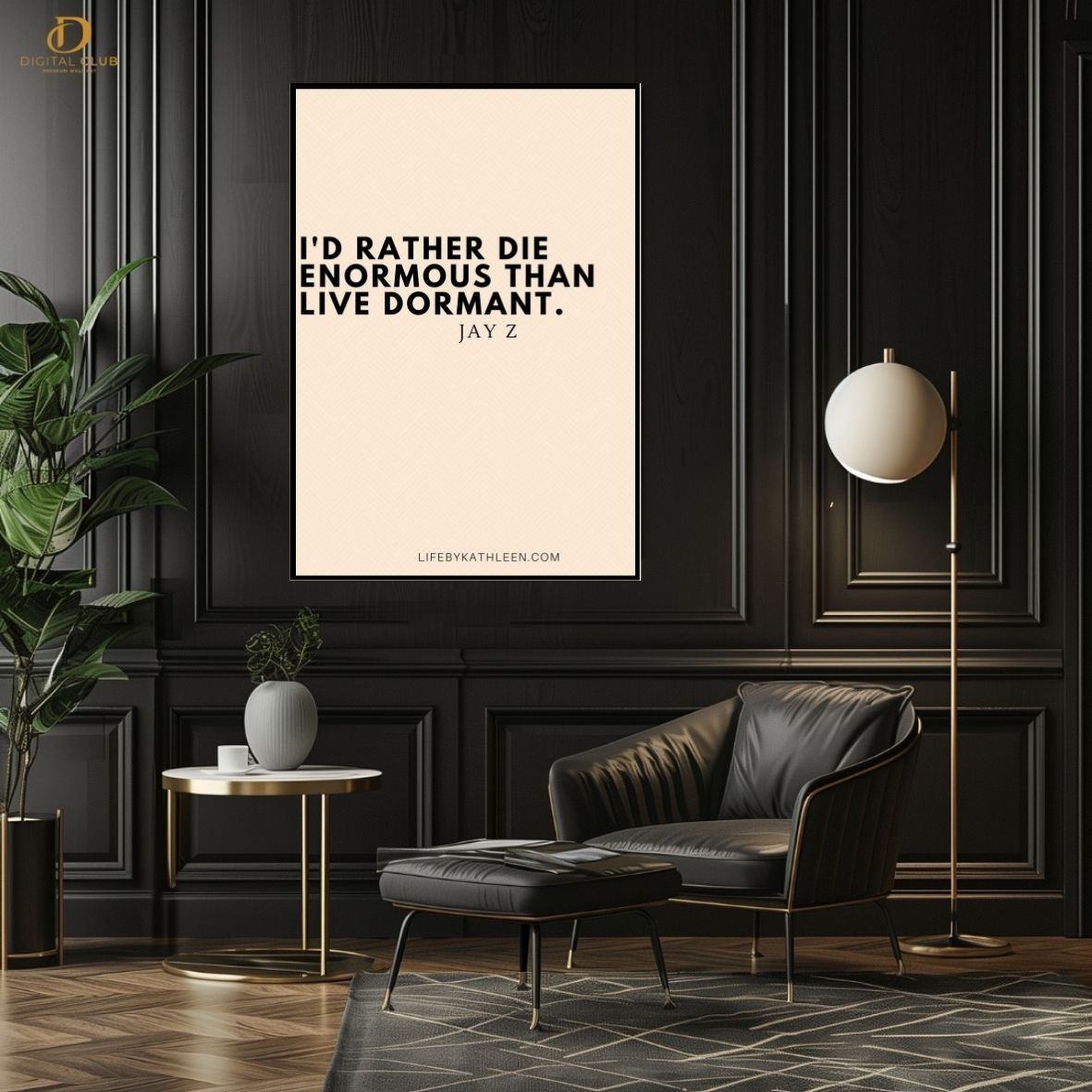Jay Z "Quote 2" - Music Artist - Premium Wall Art
