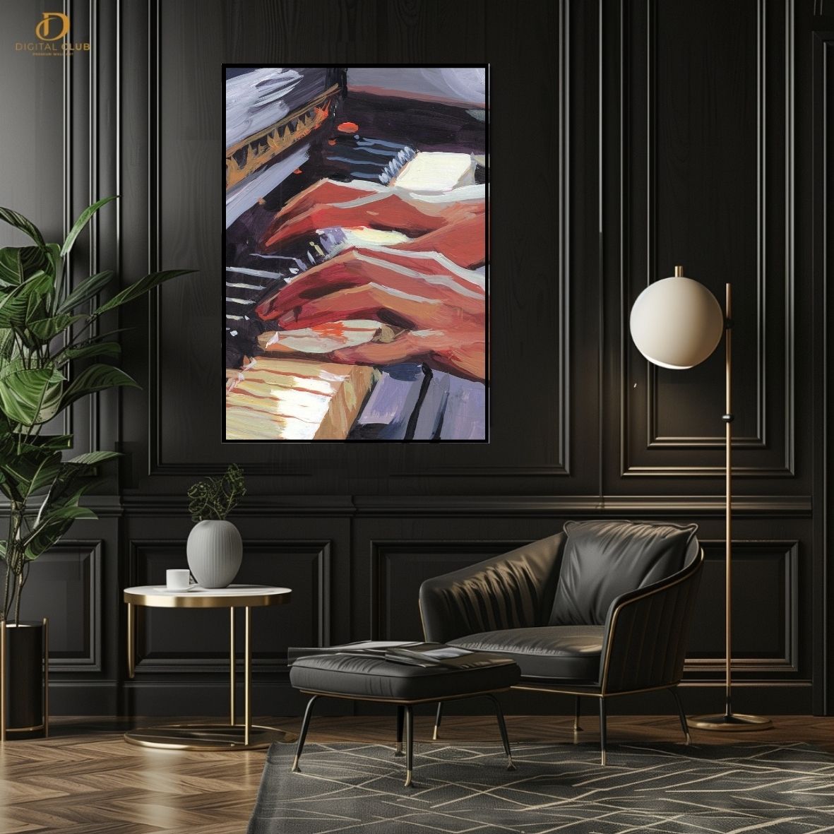Hands Playing Paino - Aesthetic- Premium Wall Art