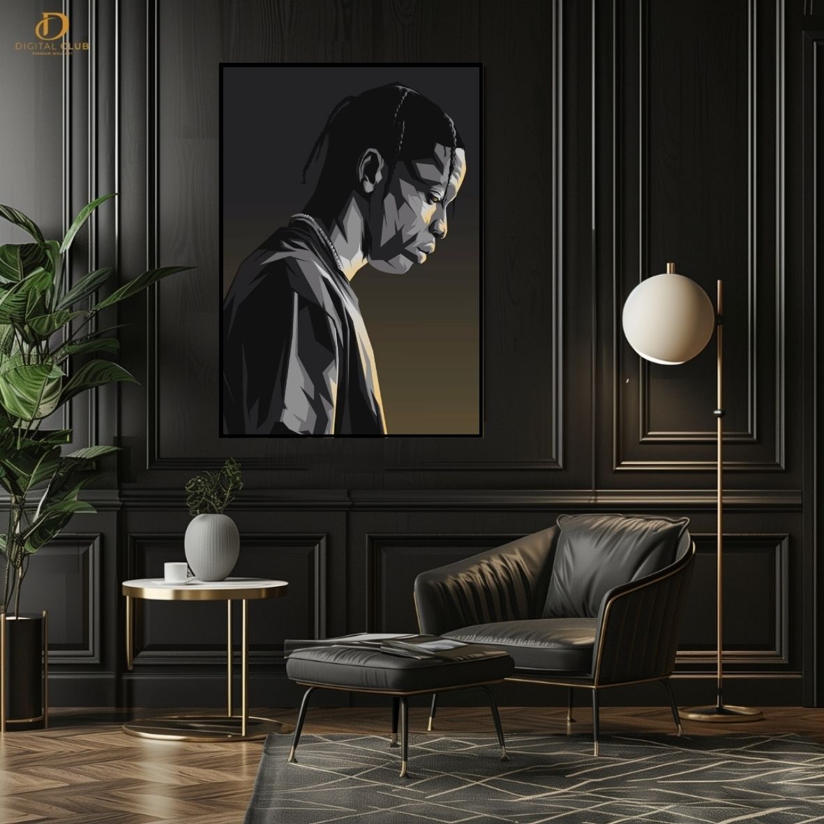 Travis Scott 3 "Vector" -Music Artist- Premium Wall Art