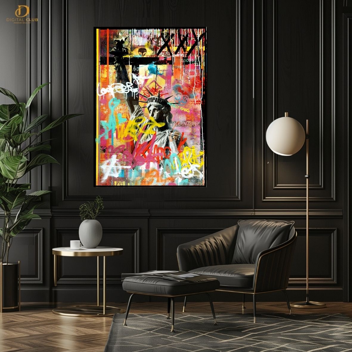 Tableau Liberty - Pop Art - Premium Wall Art