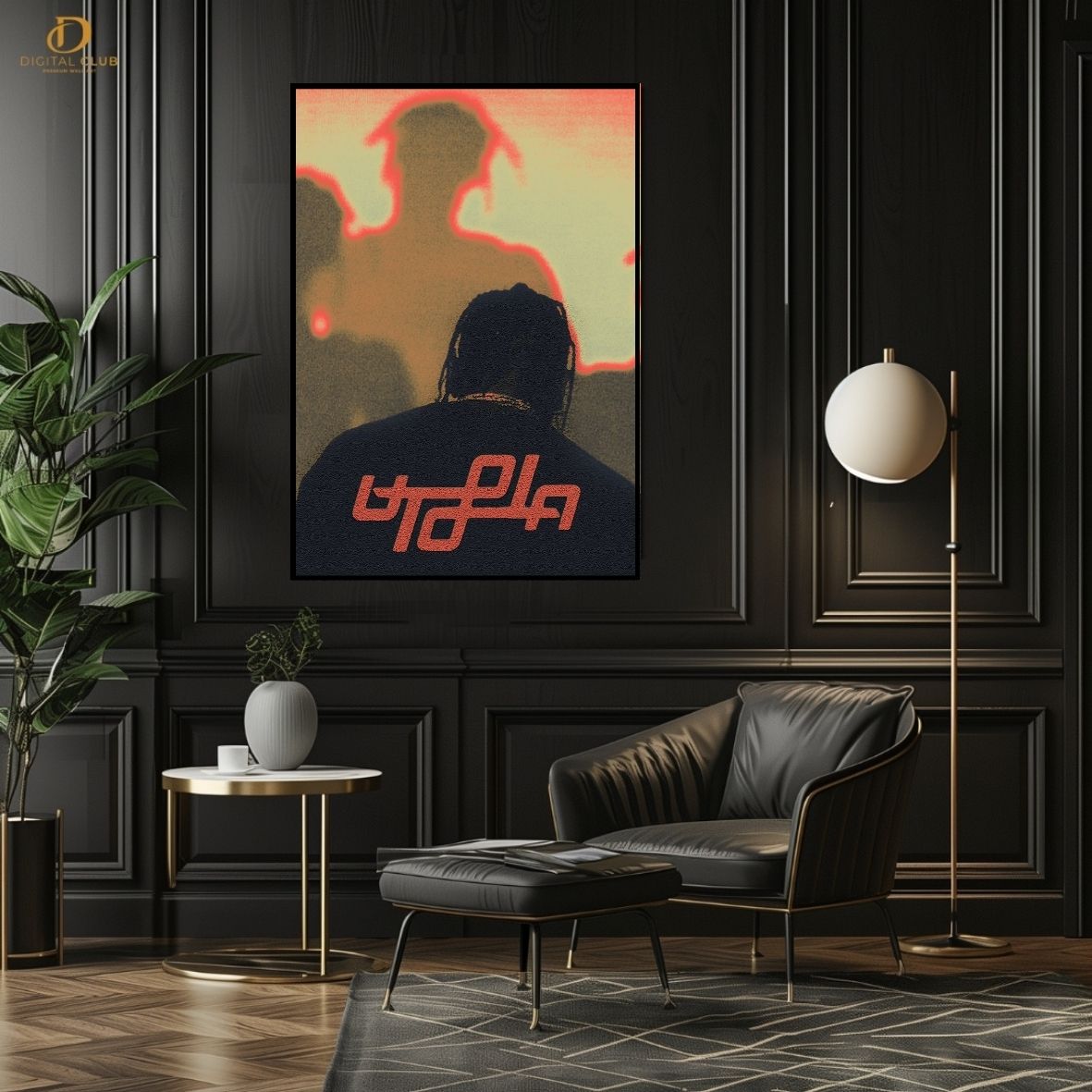 Travis Scott 18 -Music Artist- Premium Wall Art