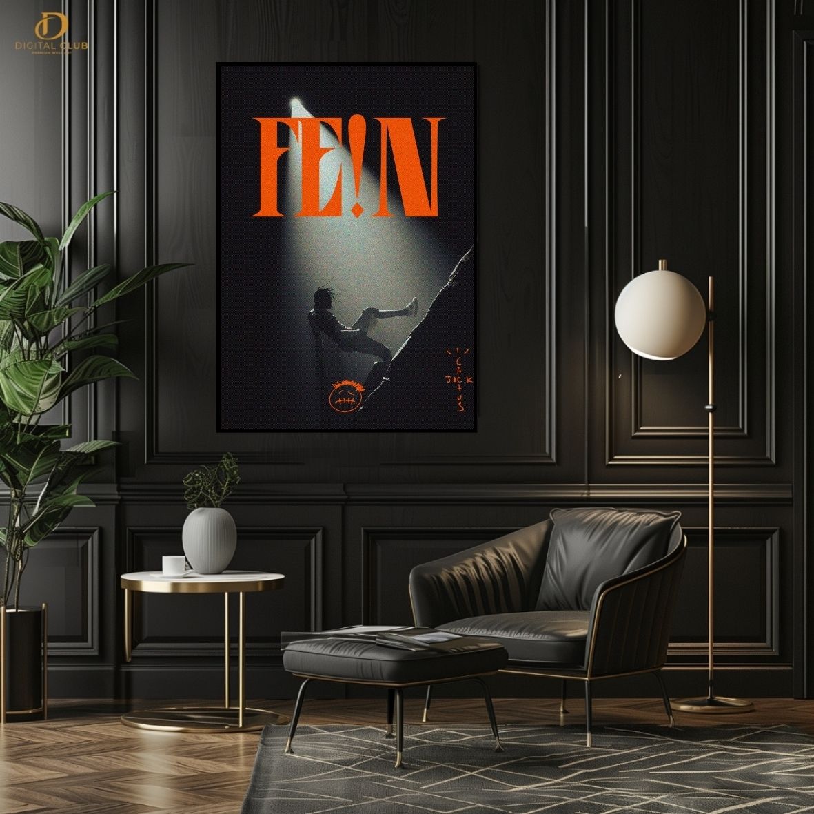 Travis Scott "FEIN" -Music Artist- Premium Wall Art