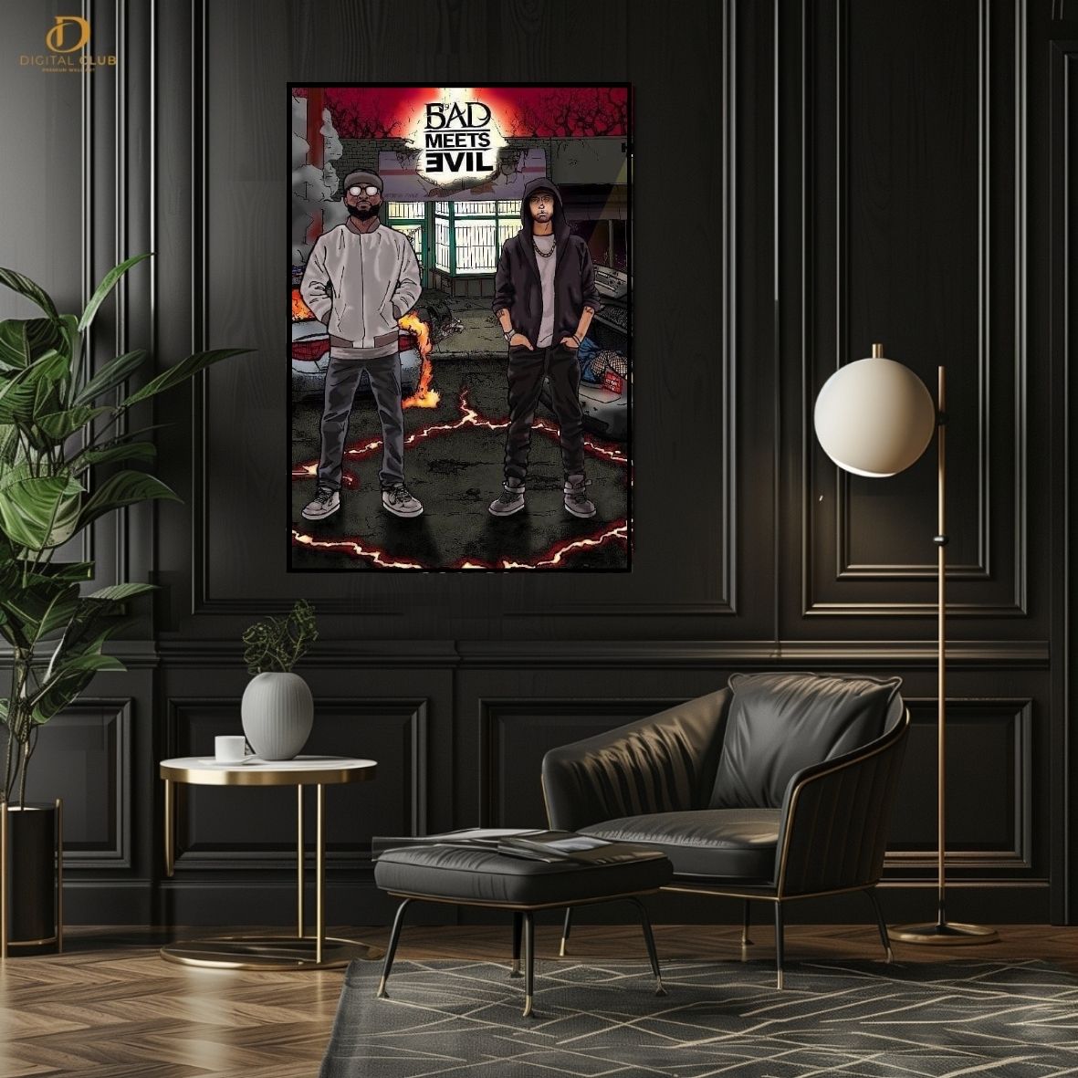Eminem " Bad Meets Evil" - Music Artist- Premium Wall Art