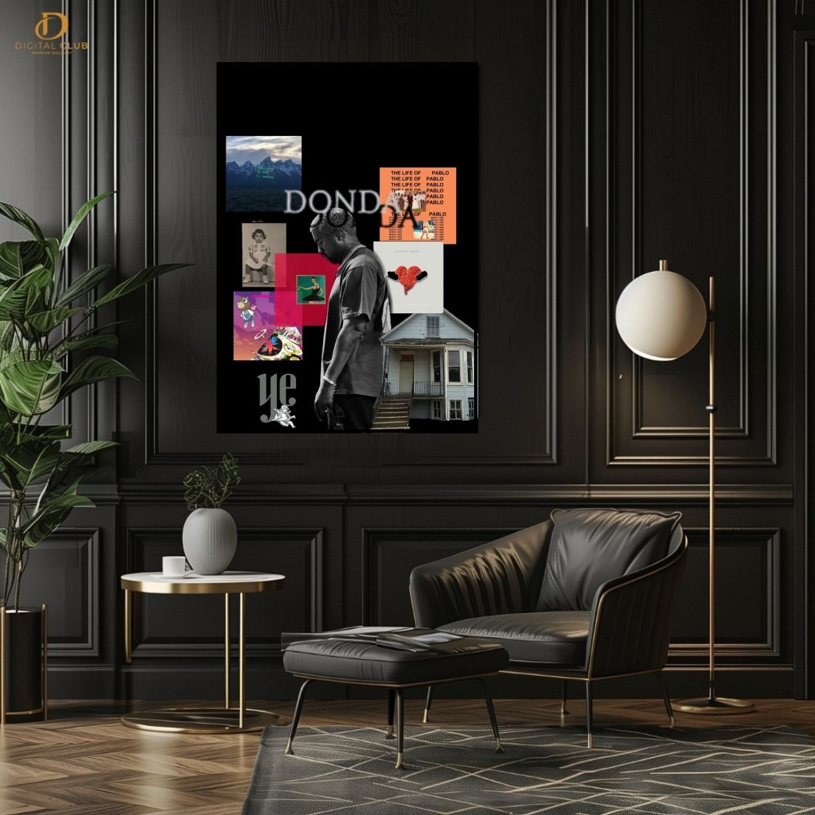 Kanye West " DONDA "- Music Artist- Premium Wall Art