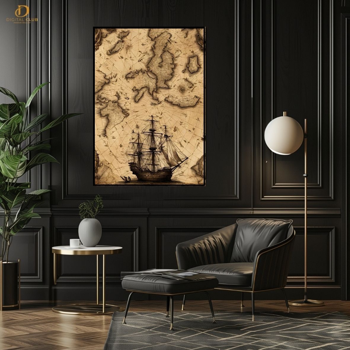 Pirate Map - Premium Wall Art - Art Digital Club