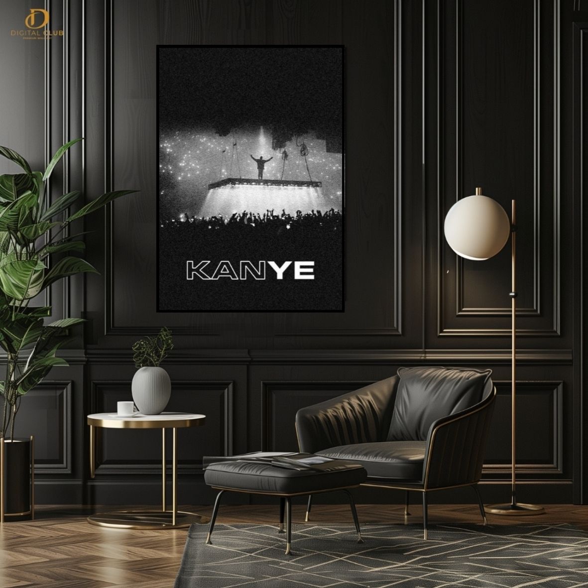 Kanye West 2 - Music Artist - Premium Wall Art