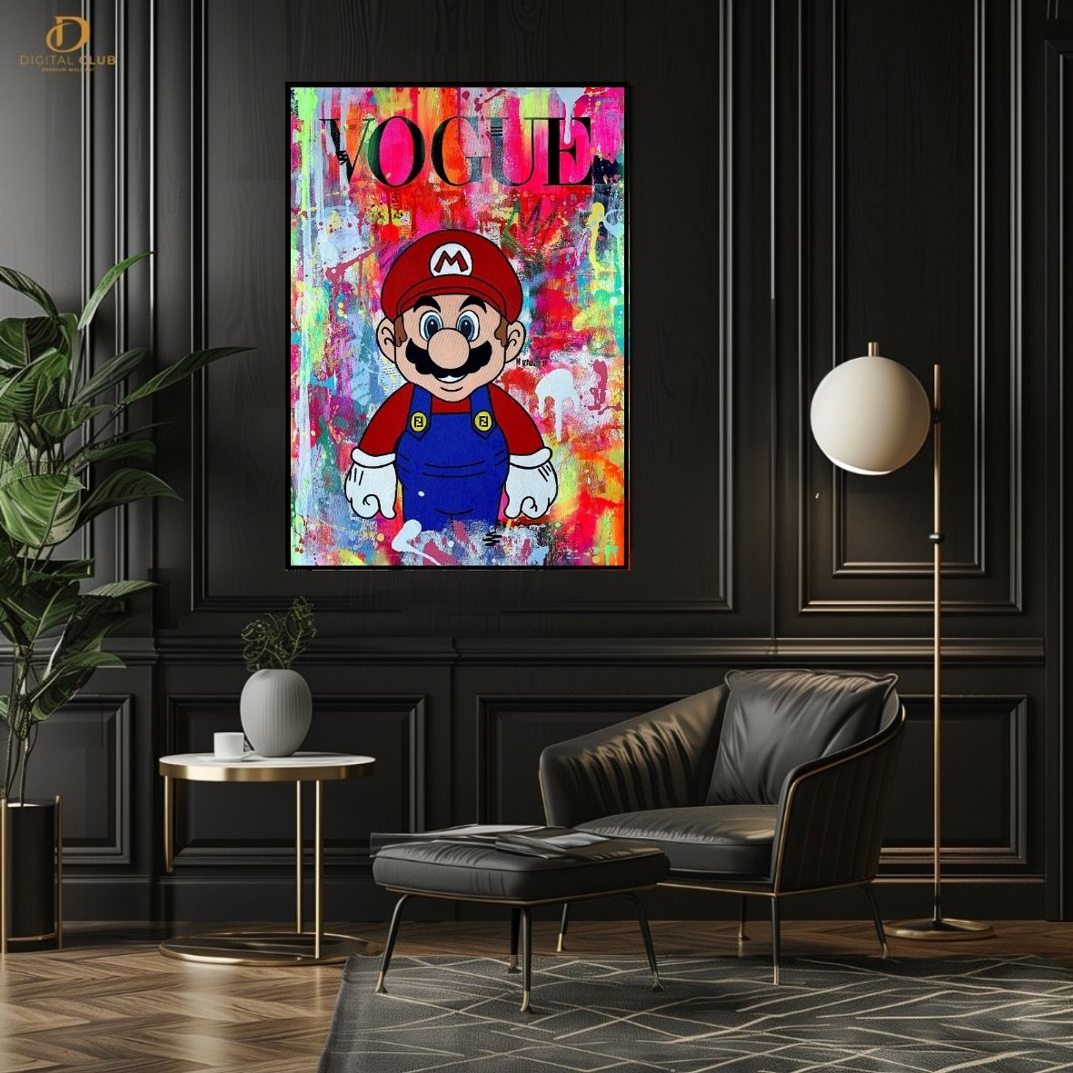 Mario Vogue- Pop Art- Premium Wall Art - Art Digital Club