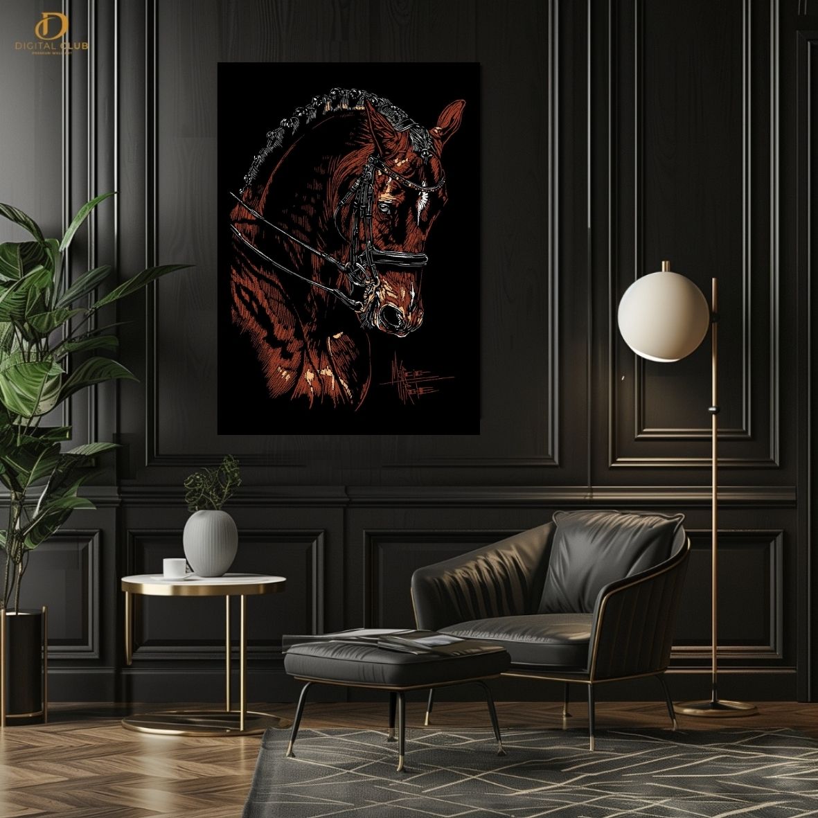 Horse Artwork 2- Animal-Premium Wall Art