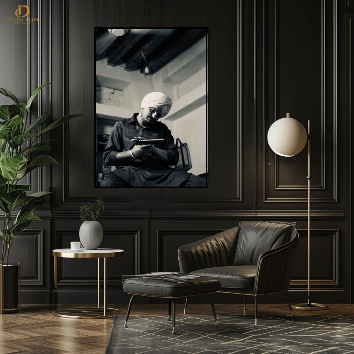 Sidhu Moosewala 4 - Music - Premium Wall Art