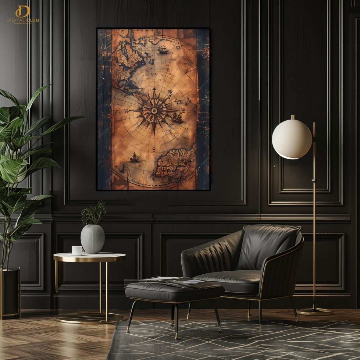 World Map 2- Premium Wall Art - Art Digital Club
