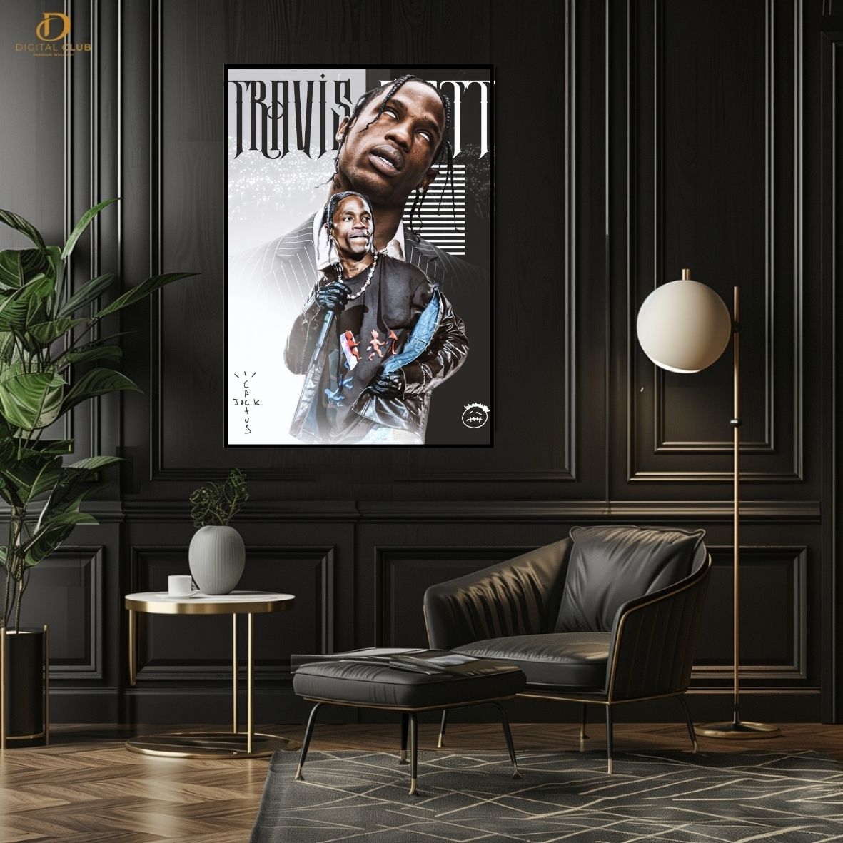 Travis Scott 11 -Music Artist- Premium Wall Art