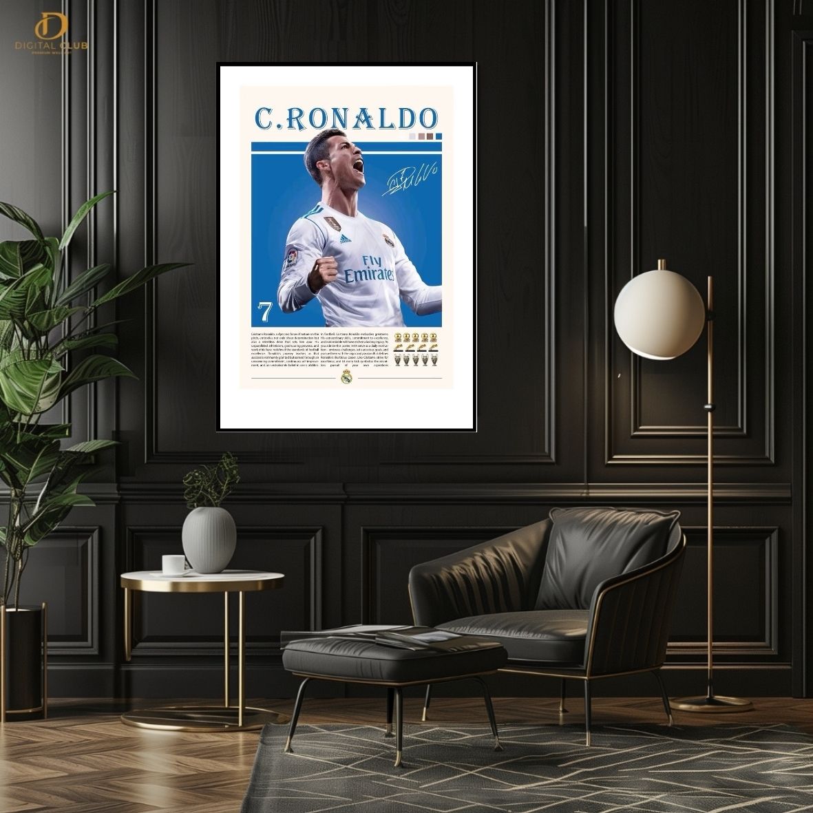 Ronaldo Signed Artwork 2- Football -Premium Wall Art