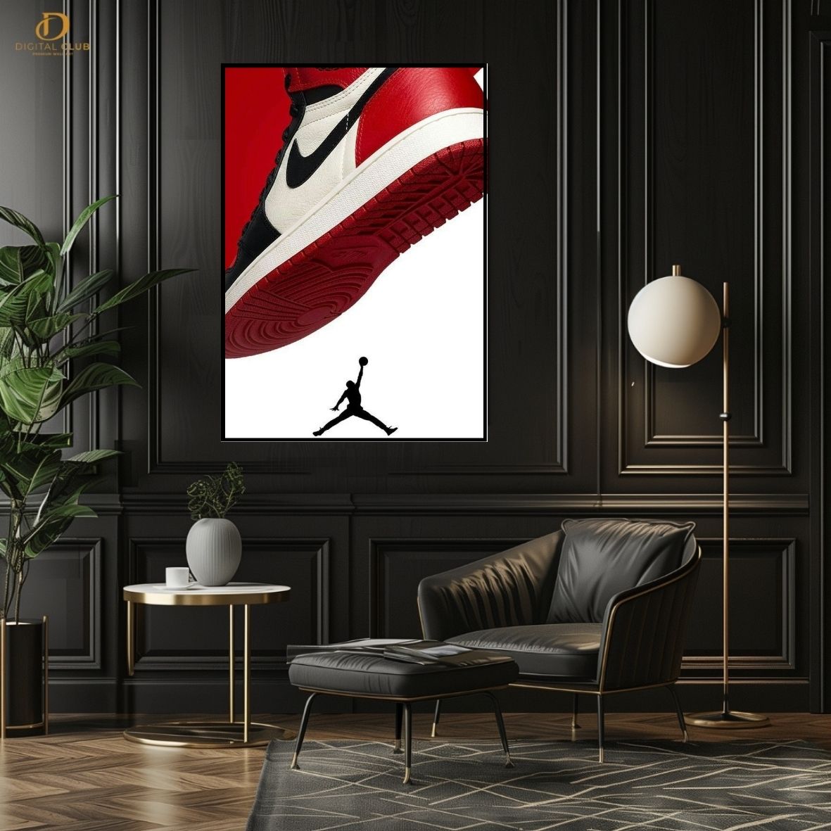 Nike x Jordan- Shoe - Premium Wall Art - Art Digital Club