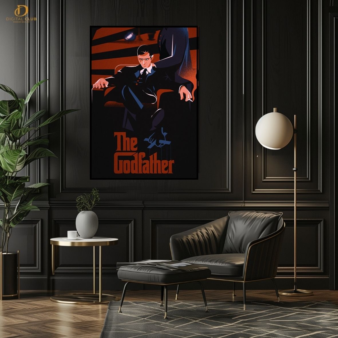 The God Father Cartoon - Movie- Premium Wall Art
