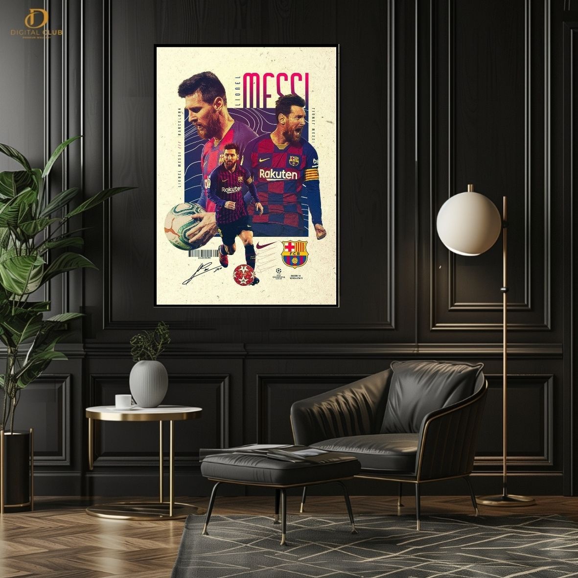 Lionel Messi - Football - Premium Wall Art - Art Digital Club