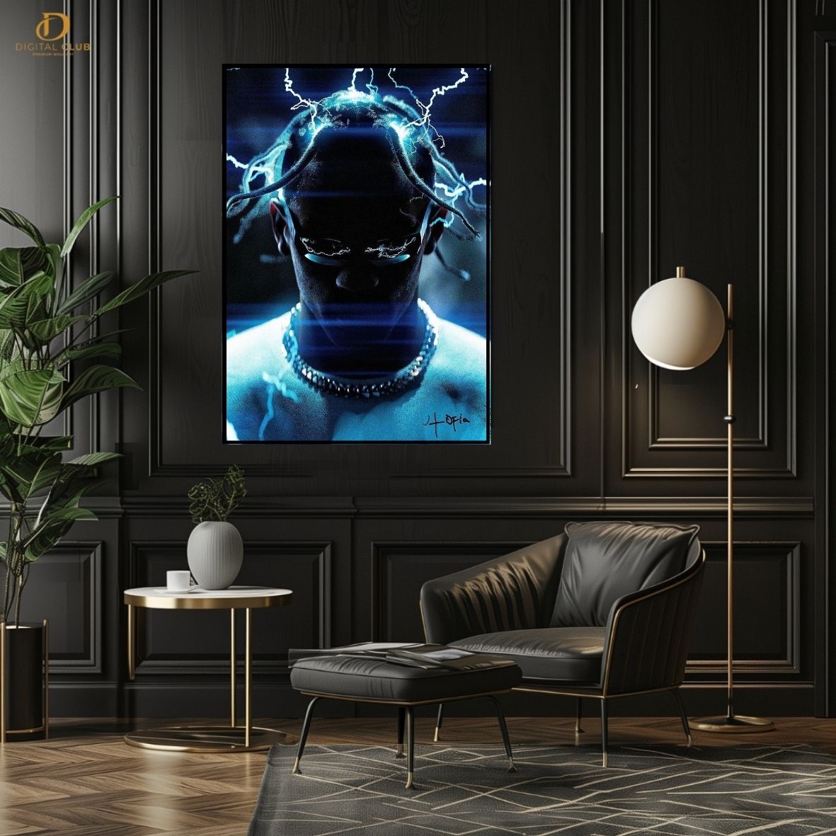 Travis Scott 17 -Music Artist- Premium Wall Art