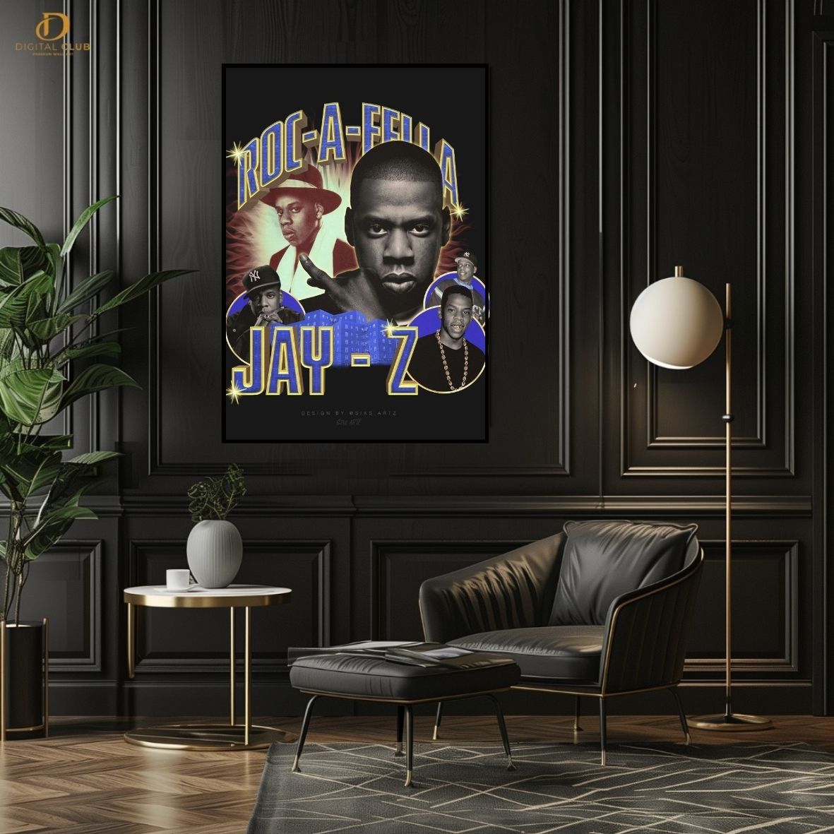 Jay-Z Artwork - Music Artist - Premium Wall Art