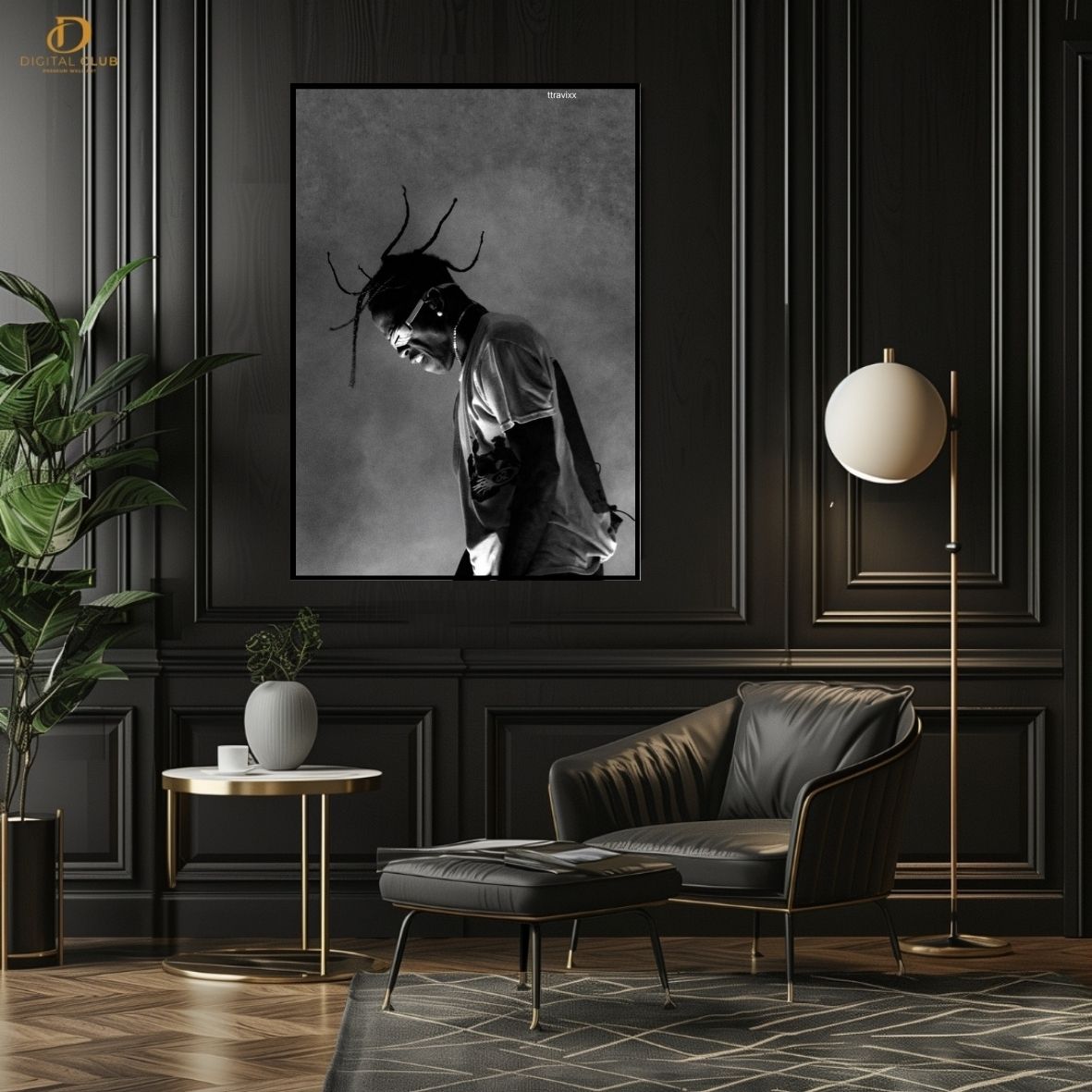 Travis Scott 16 -Music Artist- Premium Wall Art