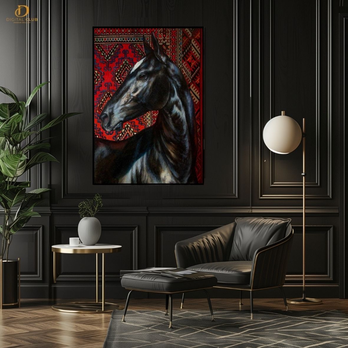 Horse Artwork 23- Animal-Premium Wall Art