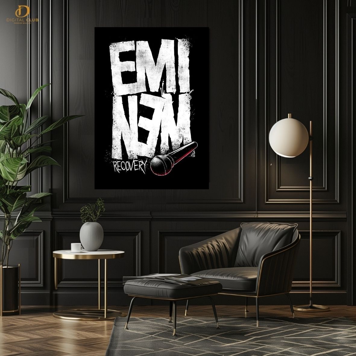 Eminem Graphic- Music Artist- Premium Wall Art