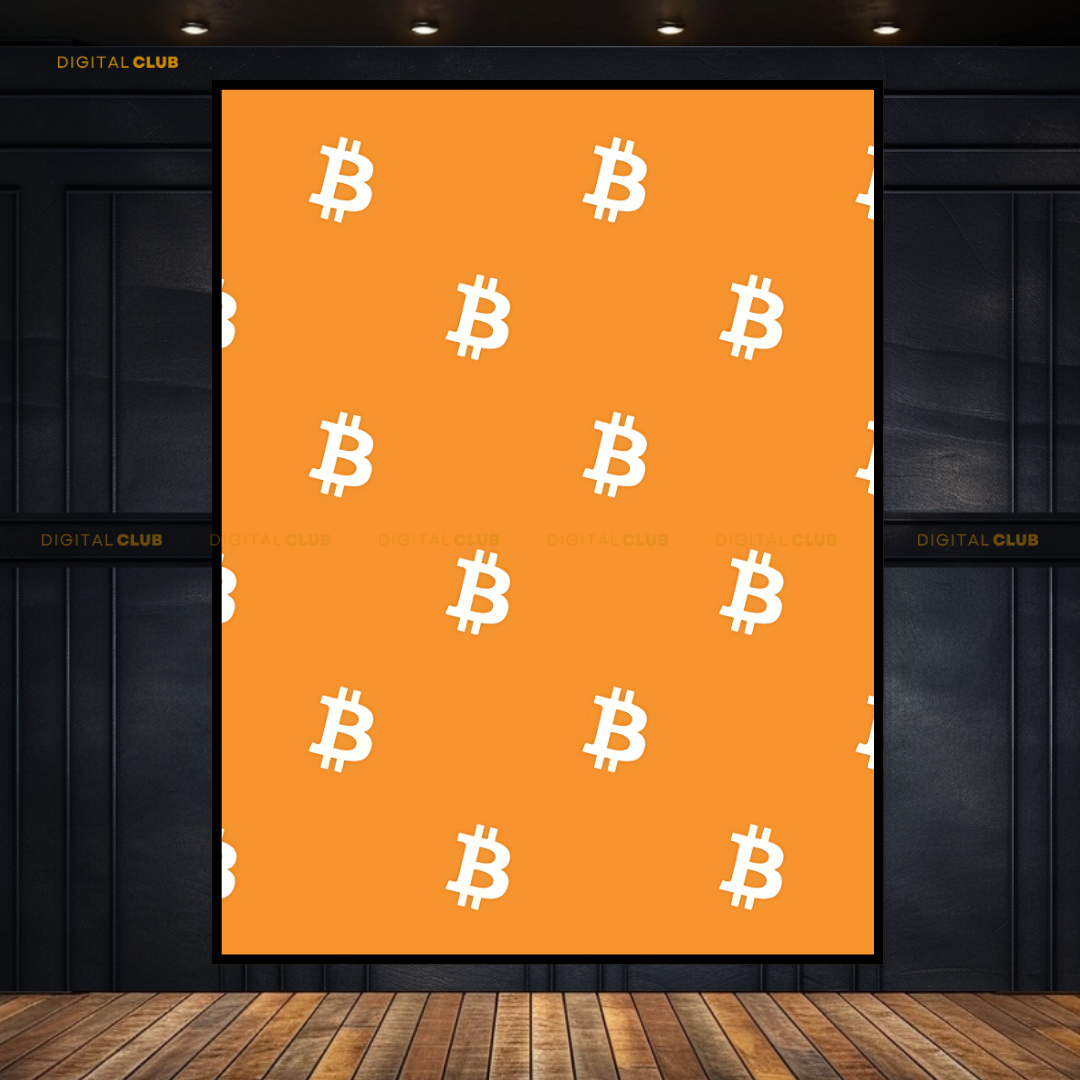 Bitcoin Logo - Crypto Artwork - Premium Wall Art