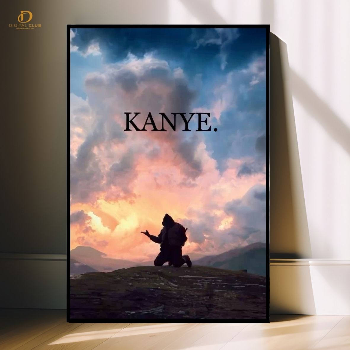 Kanye West 3- Music Artist- Premium Wall Art