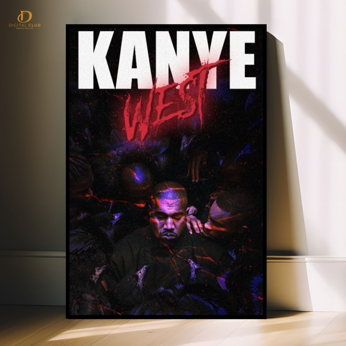 Kanye West 2- Music Artist- Premium Wall Art