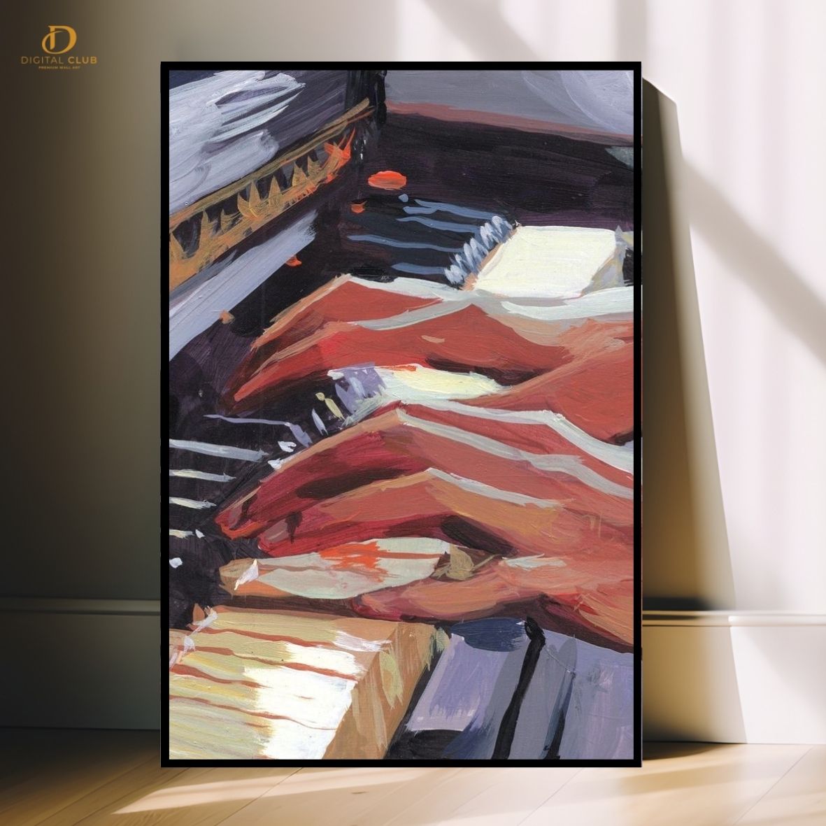 Hands Playing Paino - Aesthetic- Premium Wall Art