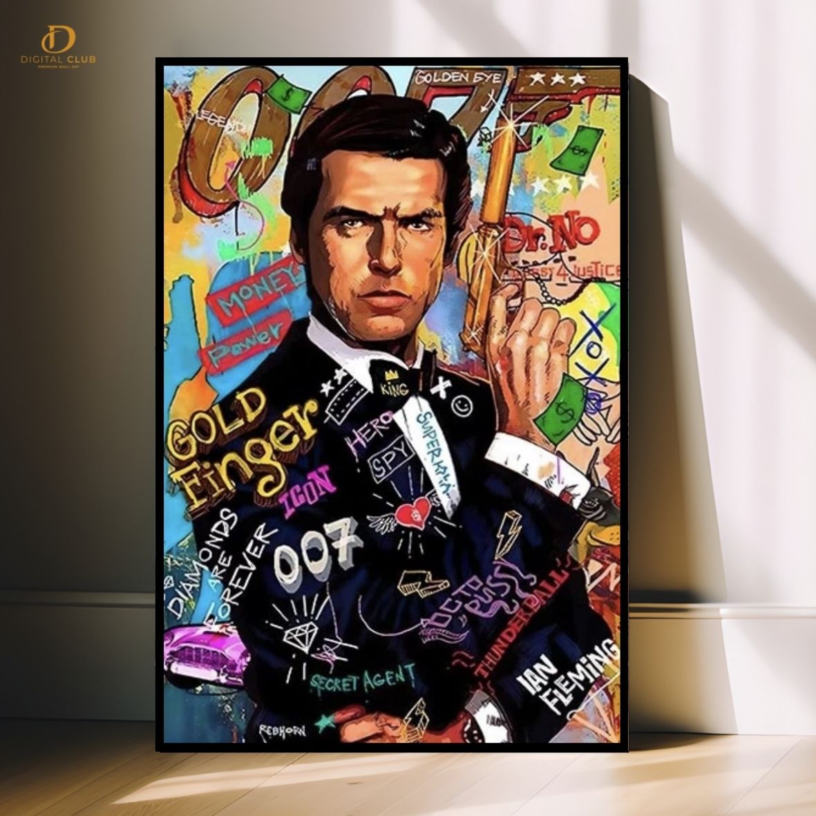 James Bond 007- Pop Art - Premium Wall Art