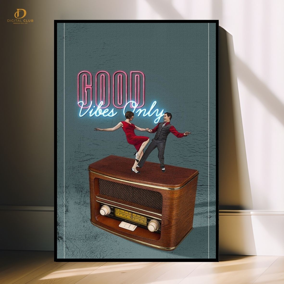 Vintage Couple Dance - Premium Wall Art - Art Digital Club