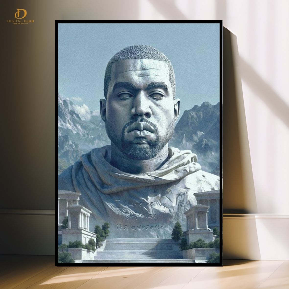 Kanye West Statue Art - Music Artist- Premium Wall Art
