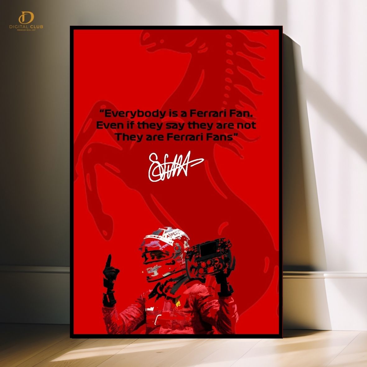 Scuderia Ferrari Quote-Cars- Premium Wall Art - Art Digital Club