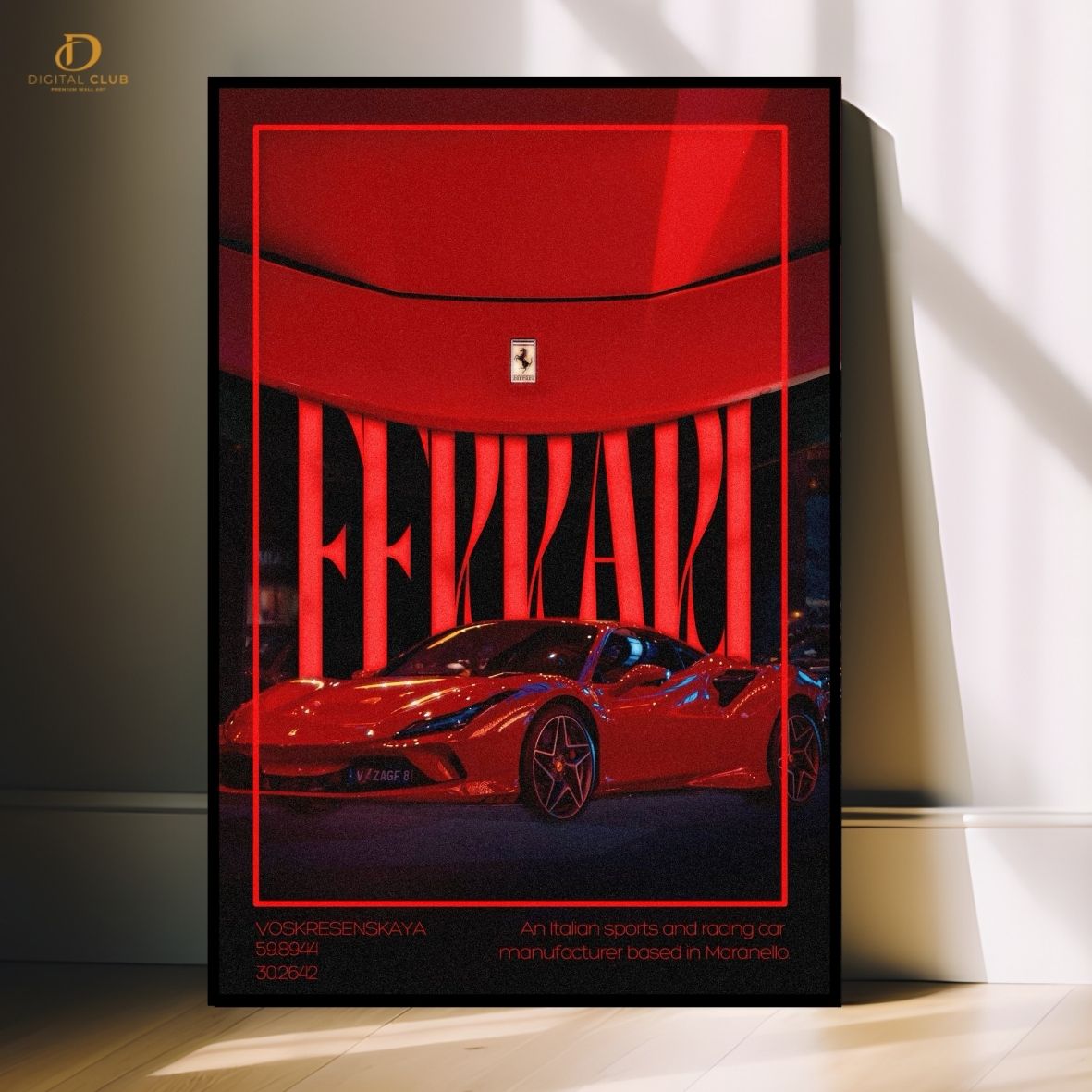 Ferrari -Cars- Premium Wall Art - Art Digital Club